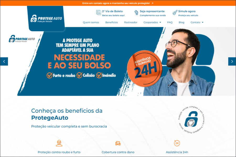 Foto do website Protege Auto - Portfólio